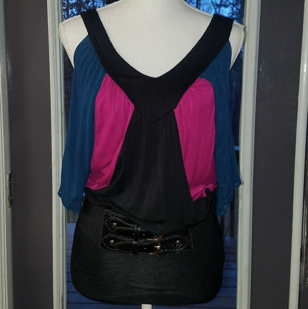 Mandee Open shoulder blouse